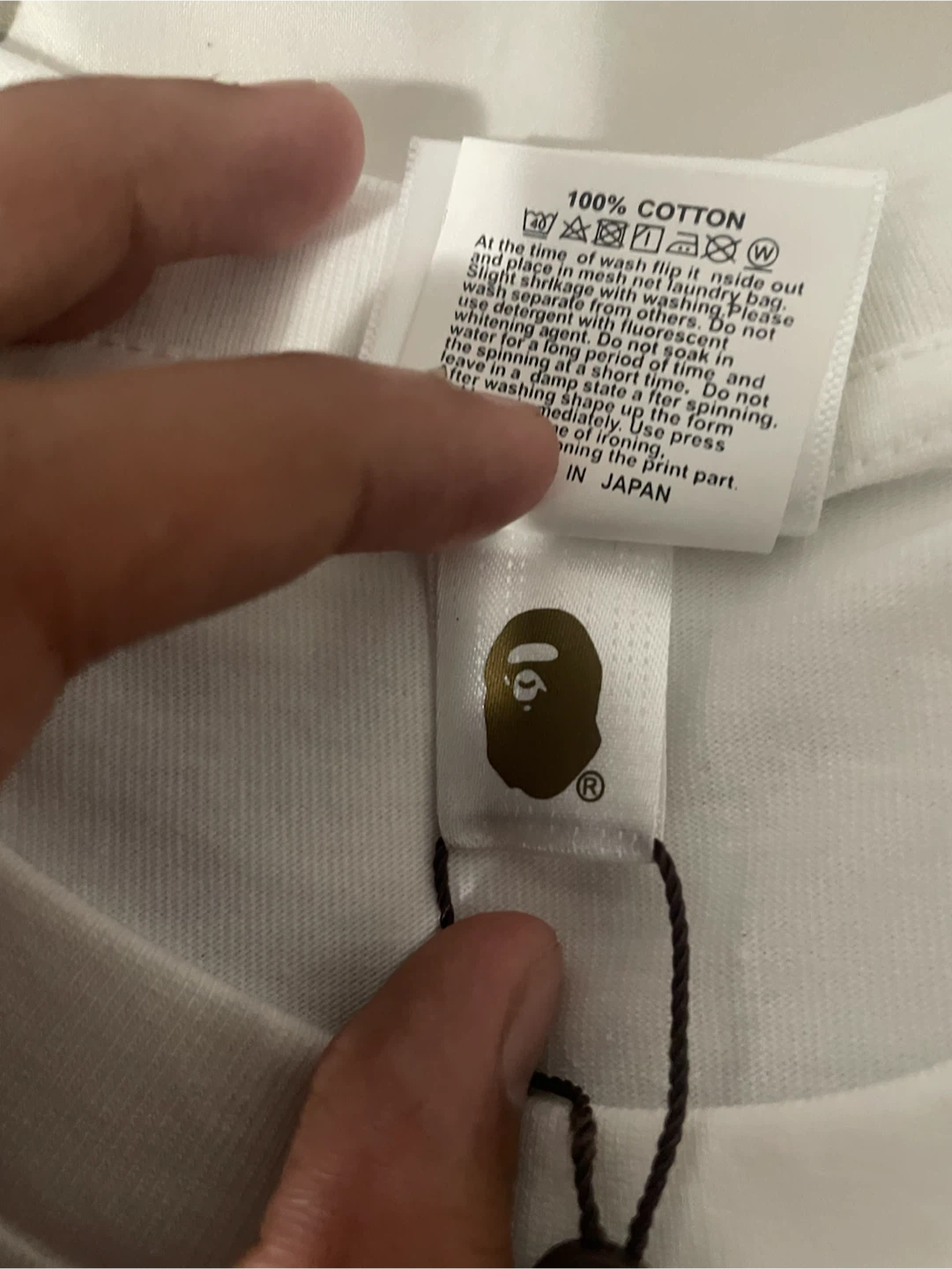 A Bathing Ape BAPE Camo Shark T-Shirt - White - Size M - photo 5