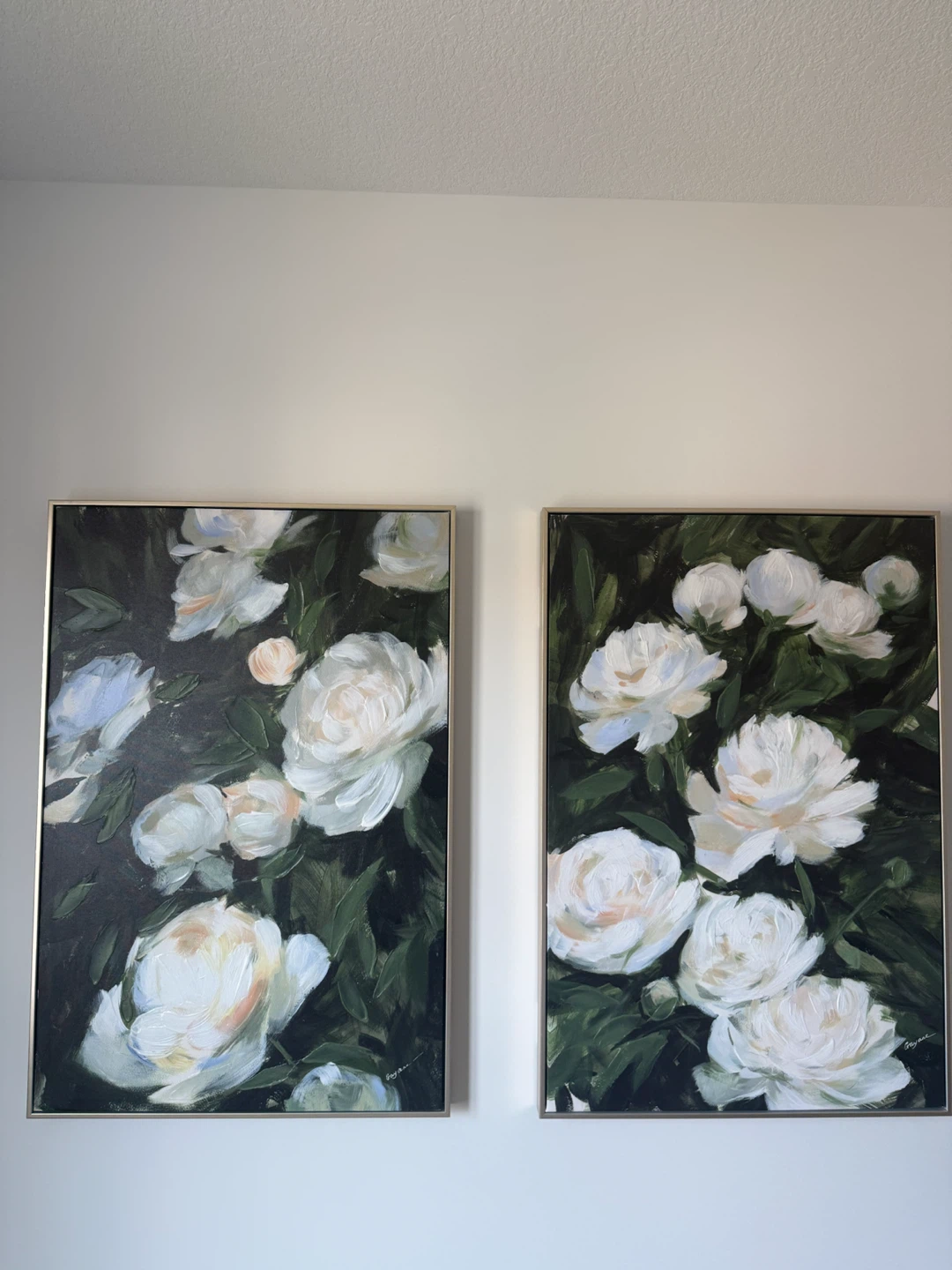 Set of 2 Floral Canvas Wall Art