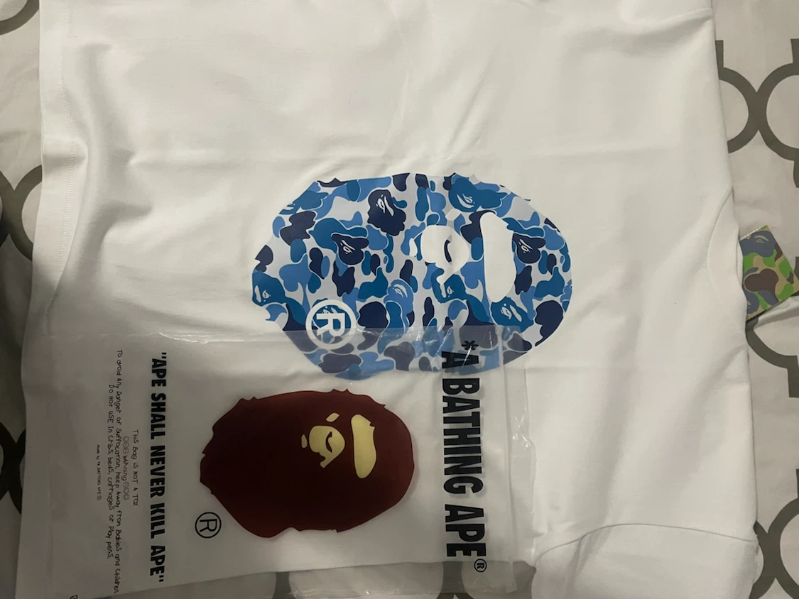 A Bathing Ape White Camo Ape Head T-Shirt