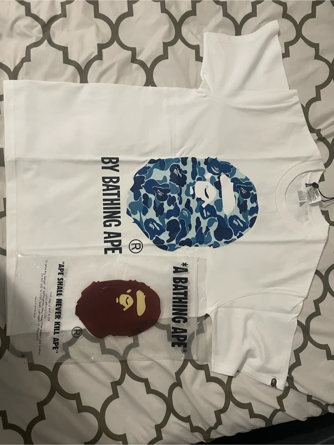A Bathing Ape White Camo Ape Head T-Shirt - photo 2