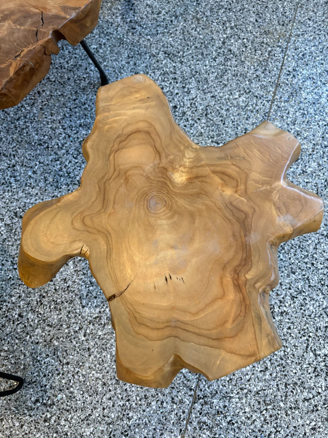 Set of 3 Live Edge Wood Side Tables - photo 2