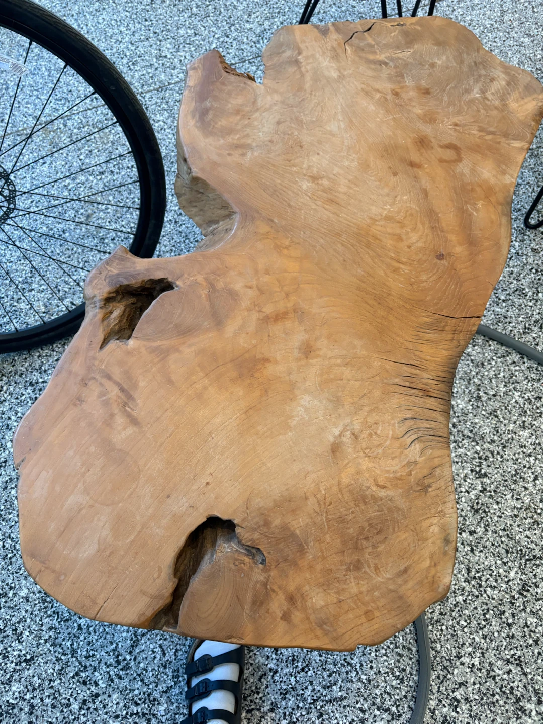 Set of 3 Live Edge Wood Side Tables - photo 4