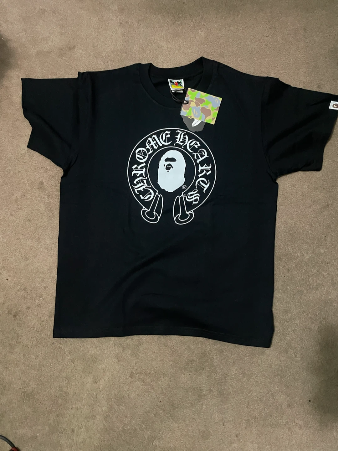 BAPE x Chrome Hearts Black T-Shirt Size Medium