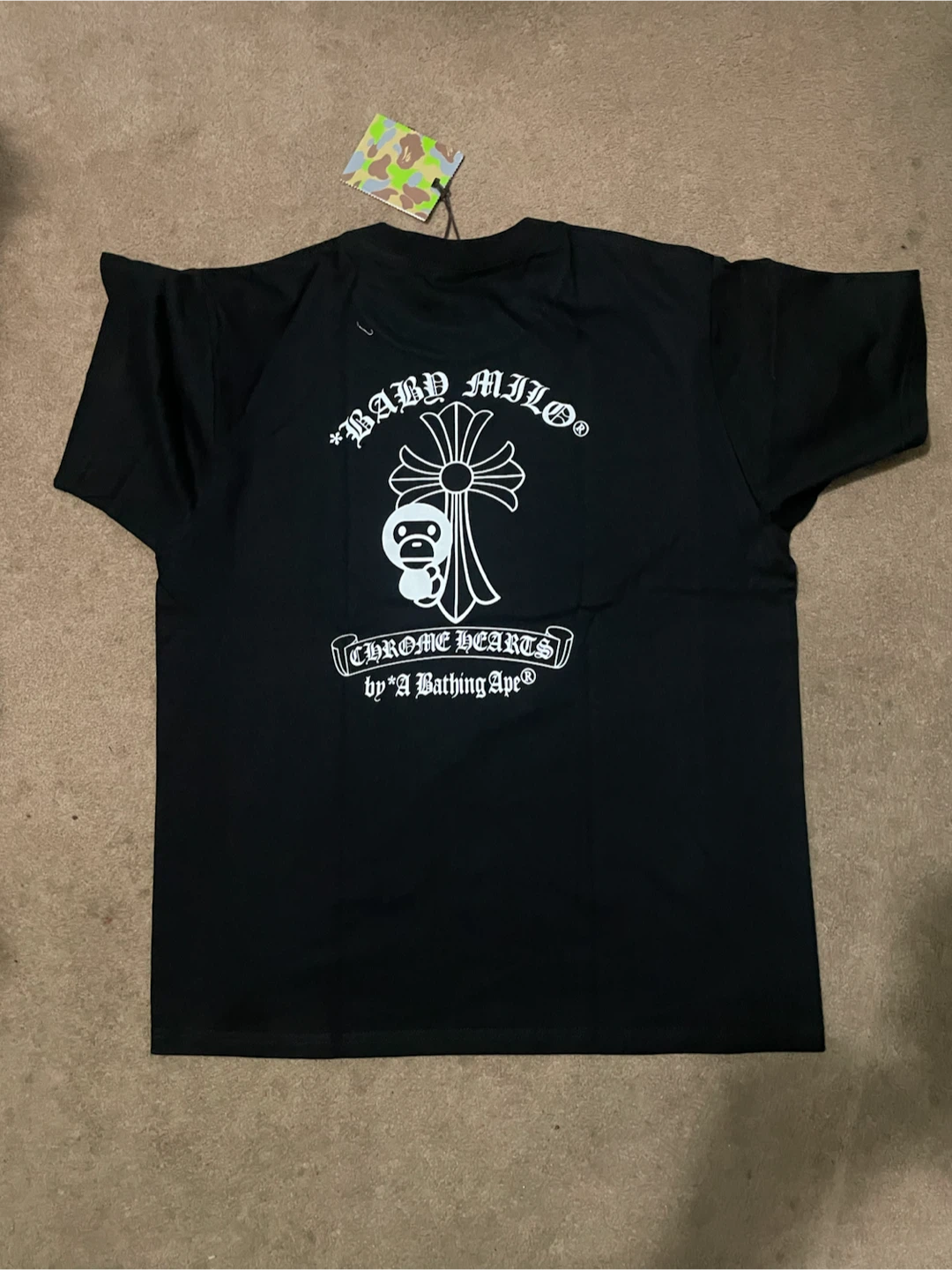 BAPE x Chrome Hearts Black T-Shirt Size Medium - photo 2