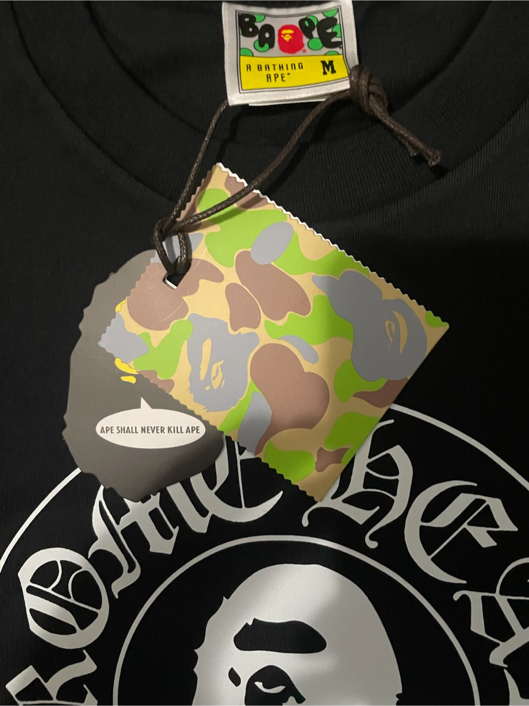BAPE x Chrome Hearts Black T-Shirt Size Medium - photo 5