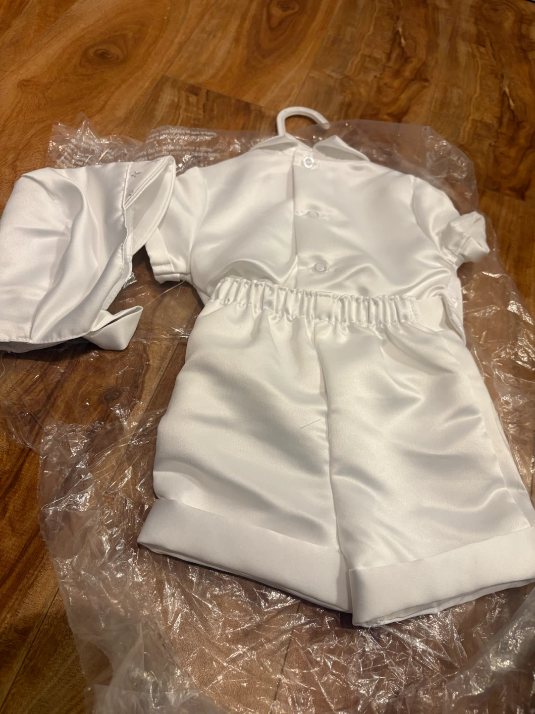 6/9 months baby White Christening Suit with Hat BRAND NEW - photo 2