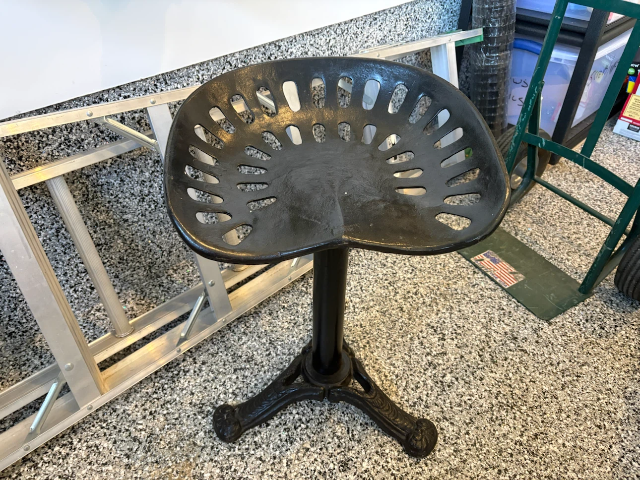 Vintage Cast Iron Tractor Seat Stool