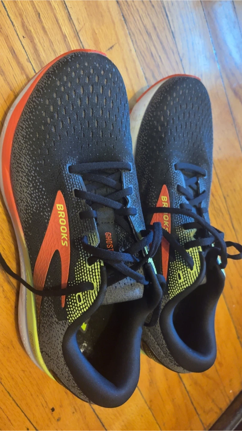 Brooks Ghost 15 Running Shoes Black/Orange Men's Size 9 - photo 3