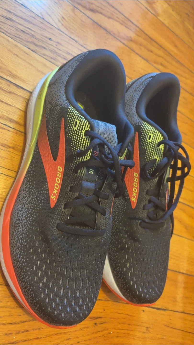 Brooks Ghost 15 Running Shoes Black/Orange Men's Size 9 - photo 2