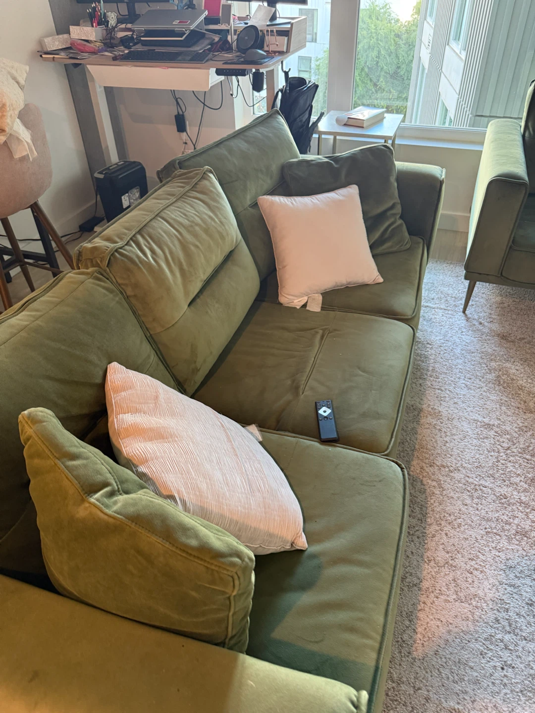 Green Velvet Sofa