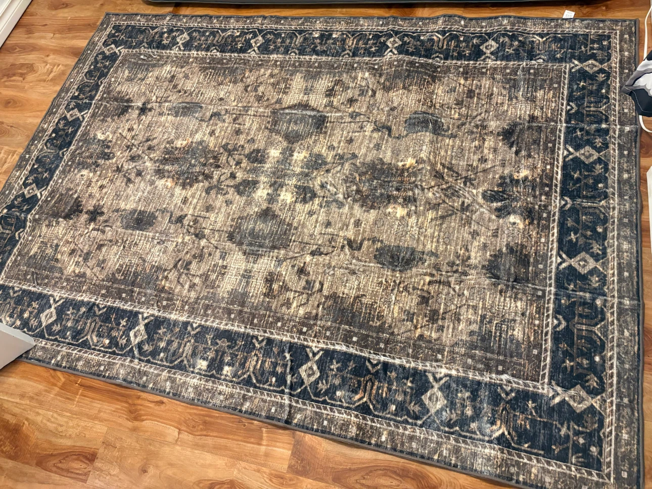 Brand New 5x7 Olive Green and beige/mustard yellow Area Rug