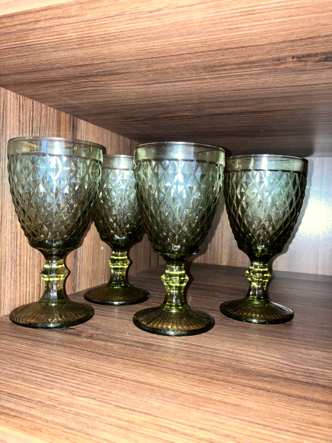 Green Wine Glasses/Goblets Set of 4 - photo 3