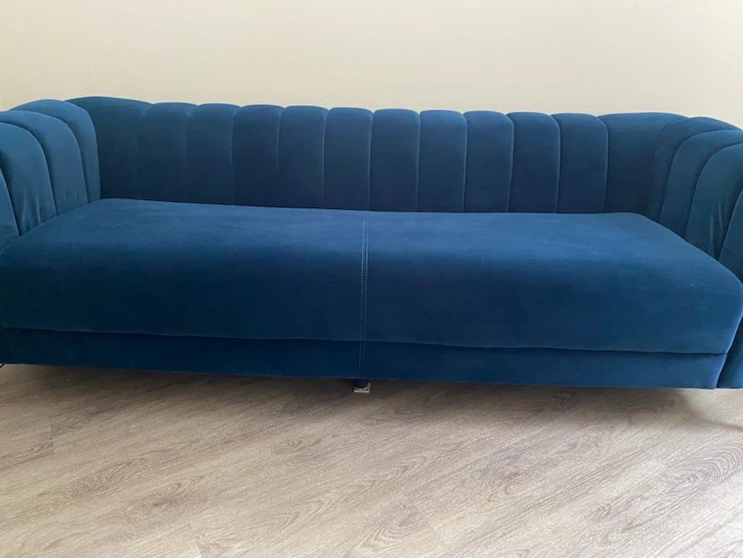 Blue Velvet Chanel Sofa