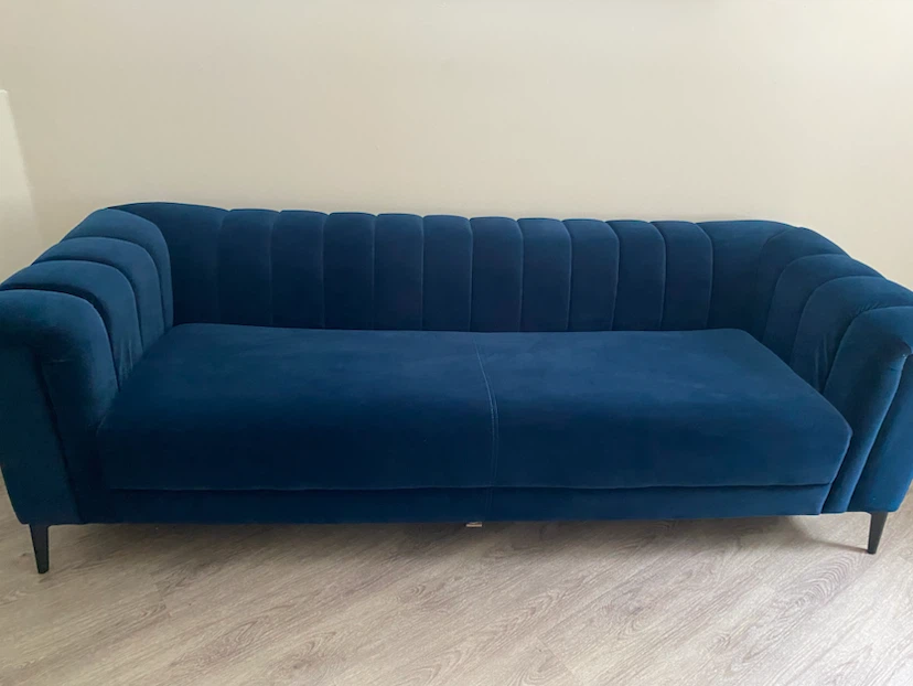 Blue Velvet Chanel Sofa - photo 2