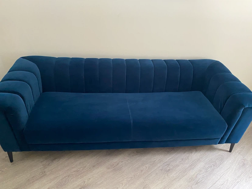Blue Velvet Chanel Sofa - photo 3