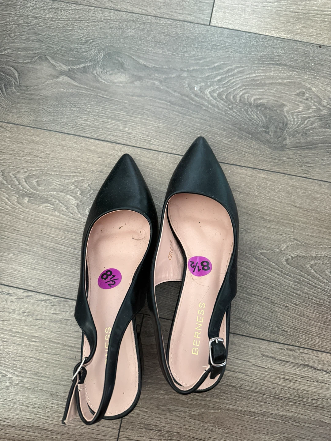 Berness Black Slingback Heels Size 8.5 - photo 3