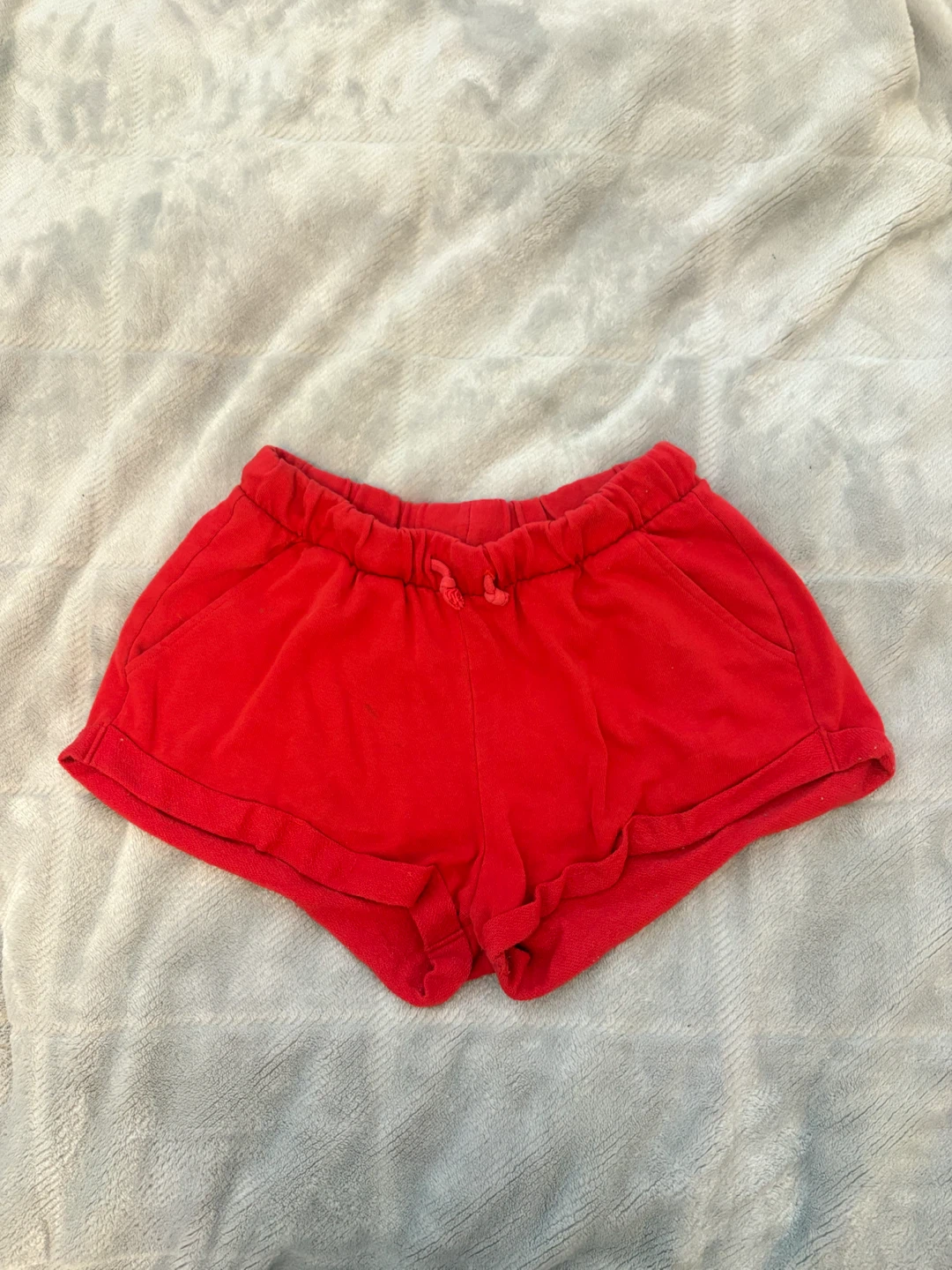 H&M Divided Red Sweat Shorts Size