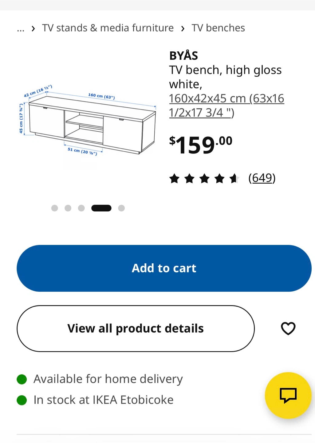 TV Stand ( IKEA Byas :White) - photo 4