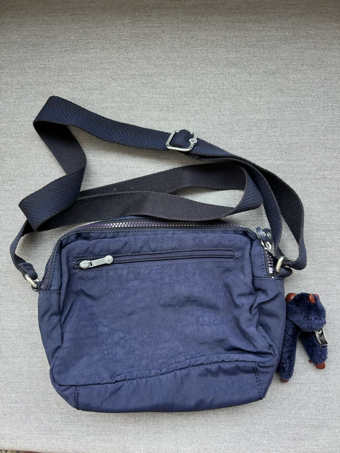 Kipling Navy Blue Crossbody Bag with Monkey Charm - photo 2