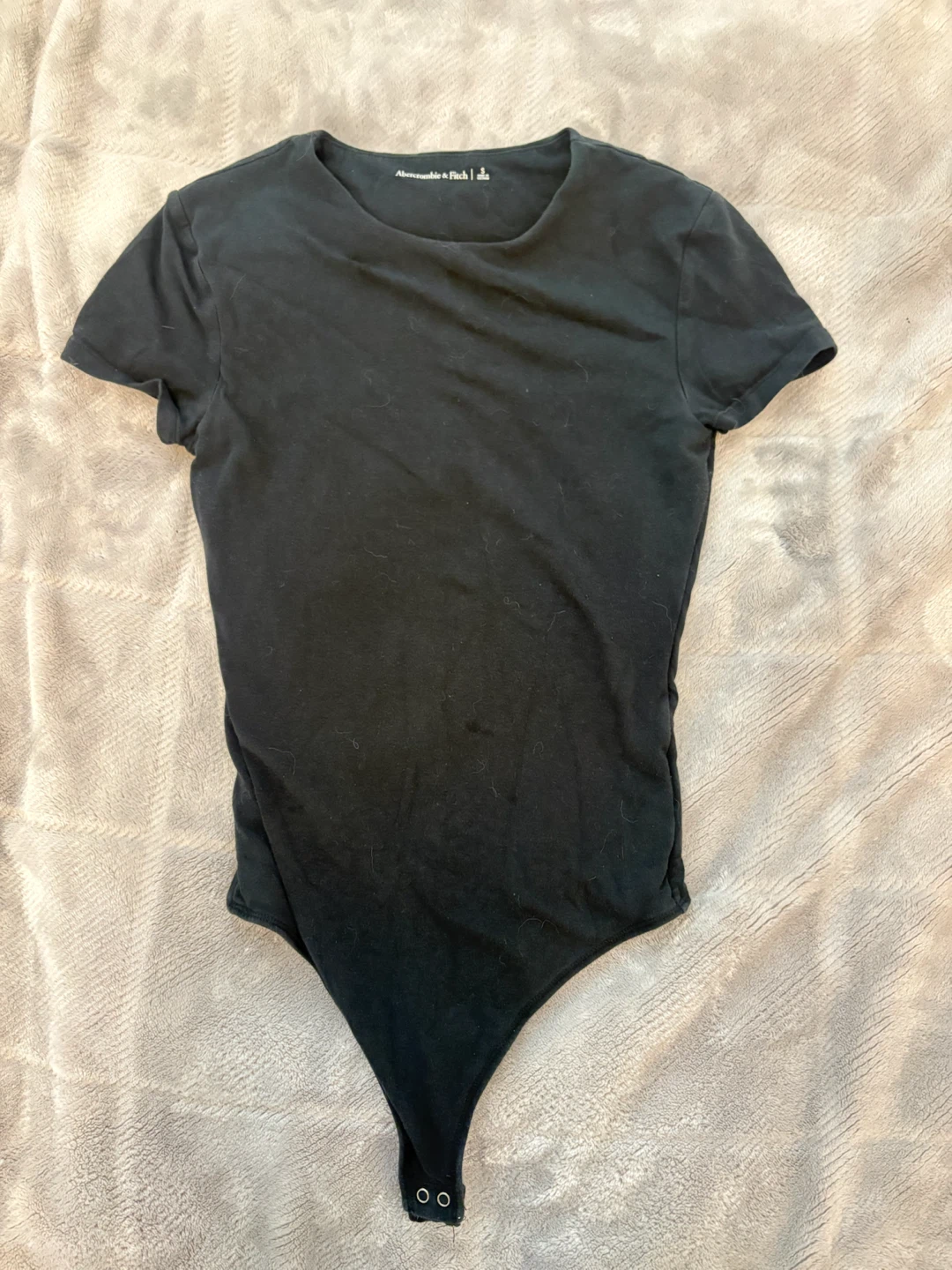 Abercrombie & Fitch Black Short Sleeve Bodysuit