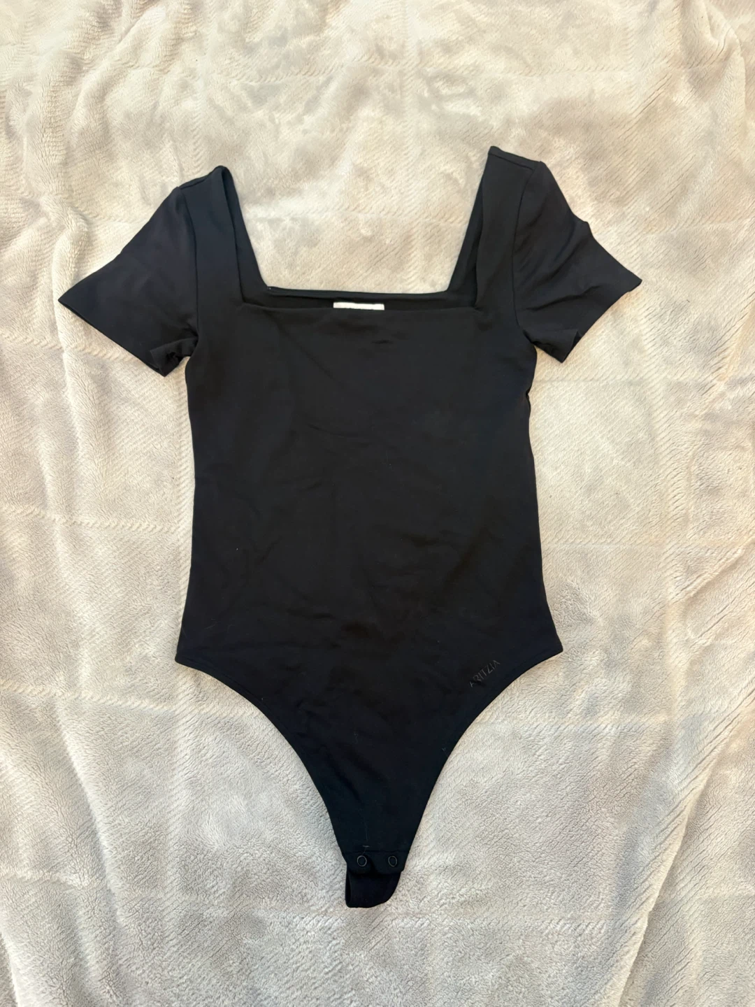 ARITZIA Contour Black Square Neck Bodysuit