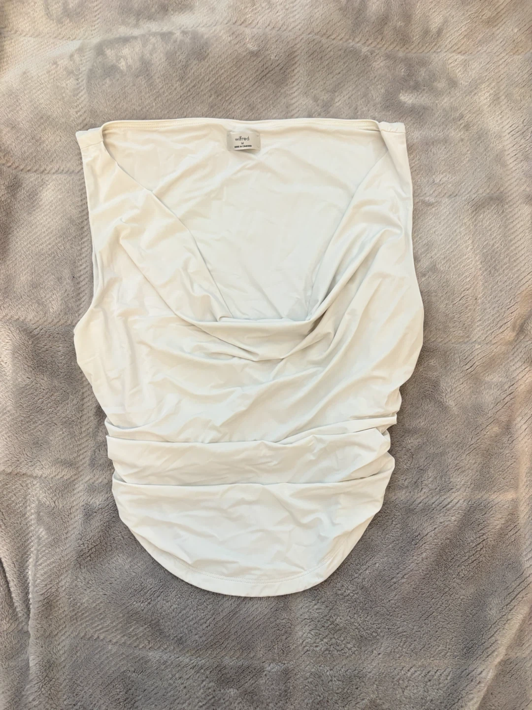 Wilfred White Sleeveless Cowl Neck Top
