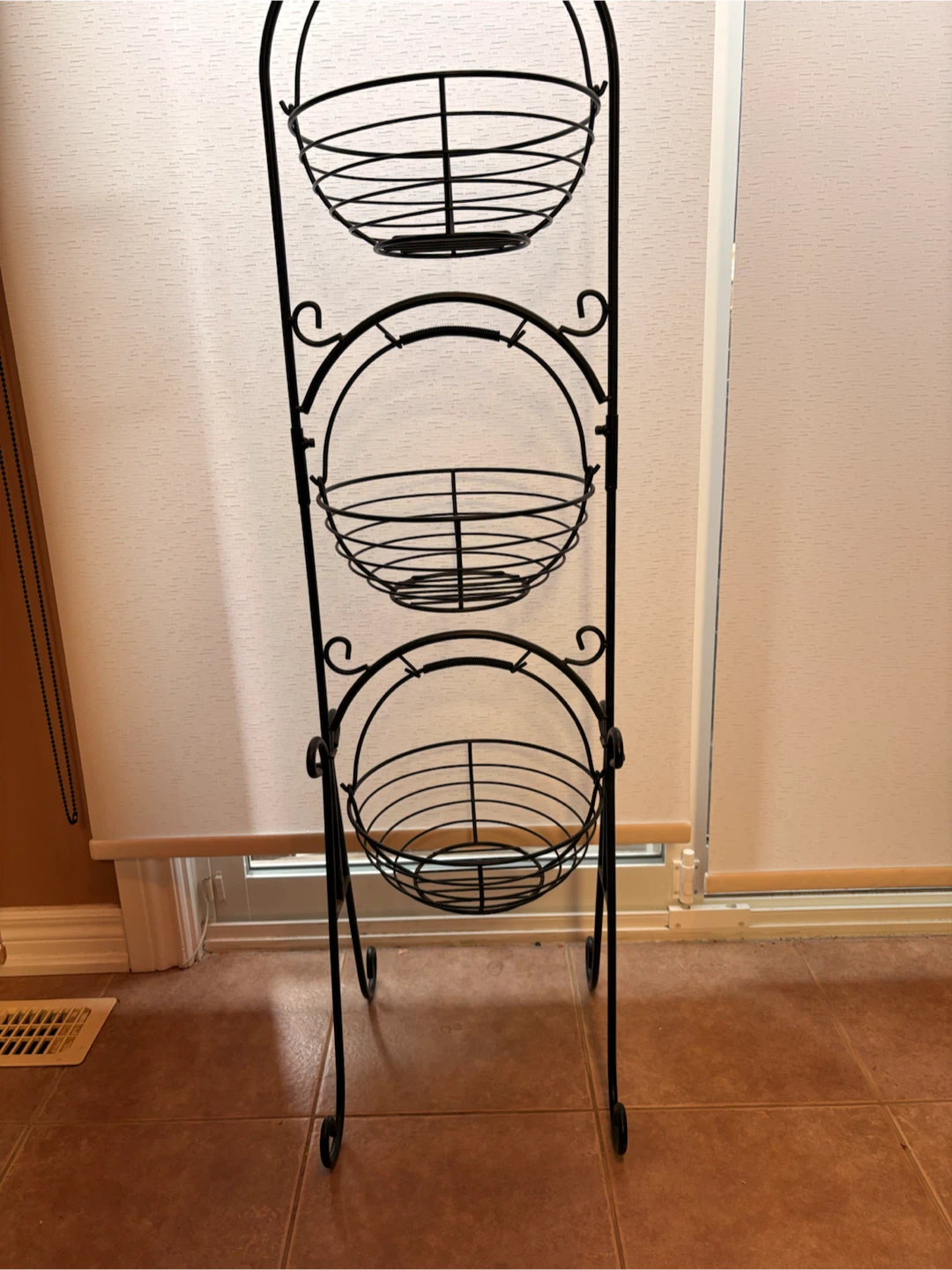 Black 3-Tier Wire Fruit Basket Stand - photo 3