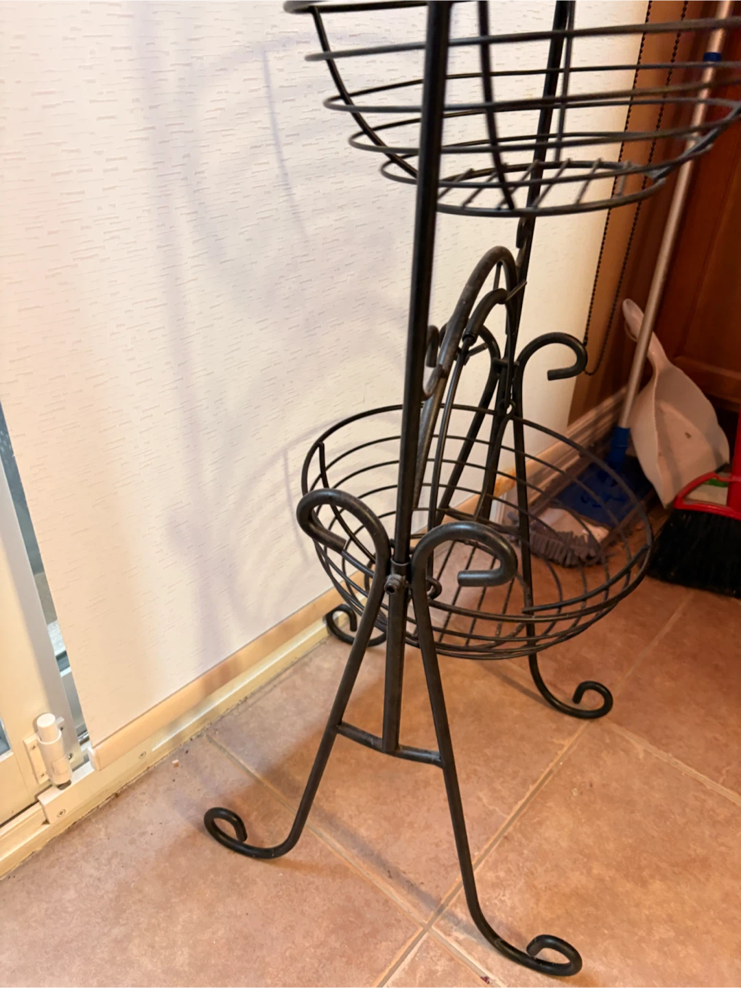 Black 3-Tier Wire Fruit Basket Stand - photo 4