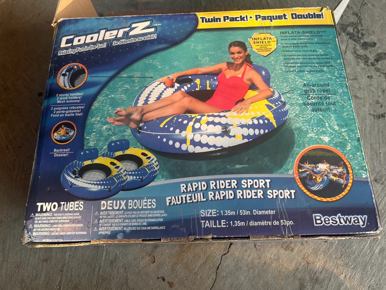 CoolerZ Rapid Rider Sport Twin Pack Pool Float