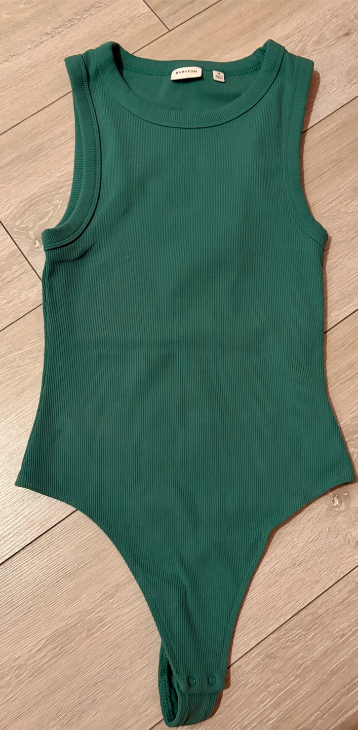 Babaton FormaRib Muscle Bodysuit - Forest Green - Size M