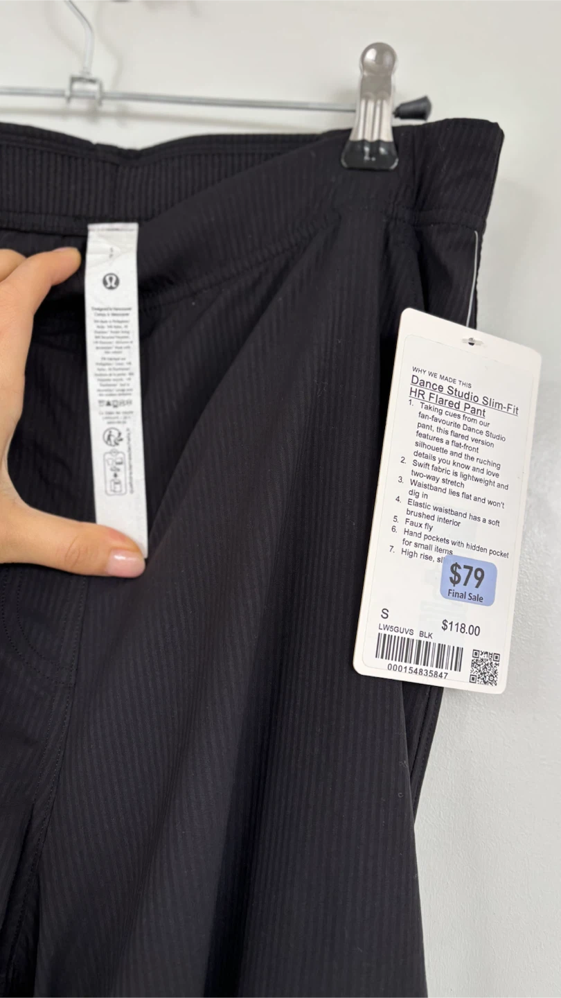 Lululemon Dance Studio Slim-Fit HR Flared Pants Black Size S