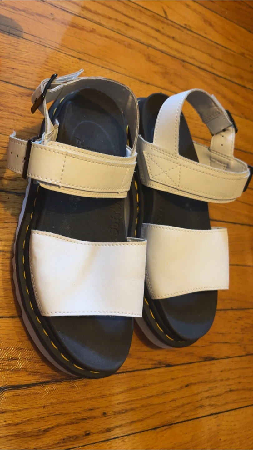 Dr. Martens White Platform Sandals