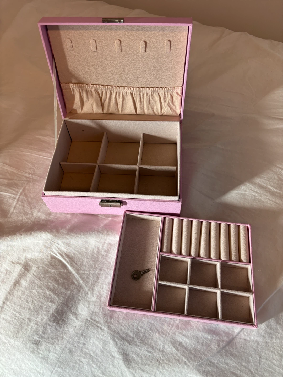Pink Jewellery Box with Tray - photo 2