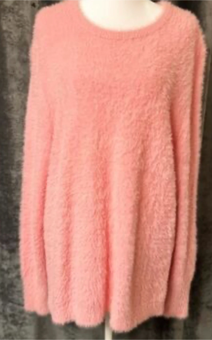 Pink Fuzzy Long Sleeve Sweater size L