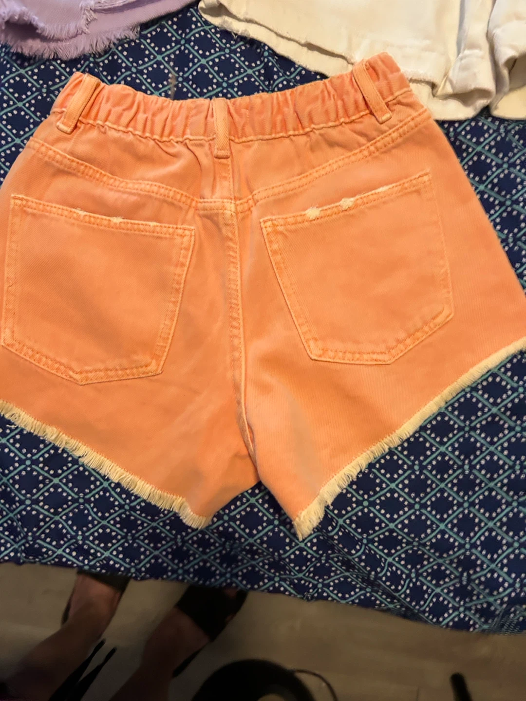 Zara Orange Denim Shorts Size 9 - photo 2