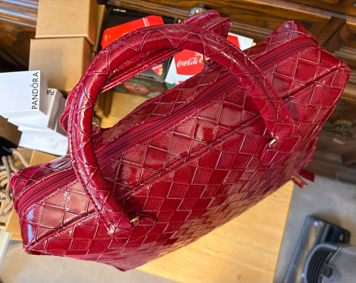 ✨✨Large Estée Lauder Red Woven Travel Bag - photo 3