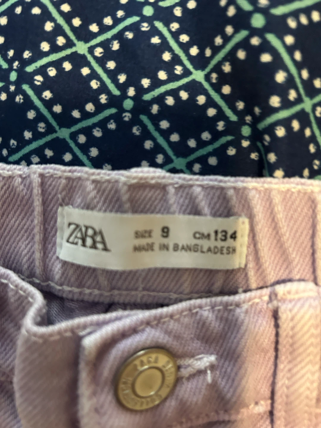 ZARA Purple Denim Shorts Size 9 - photo 3