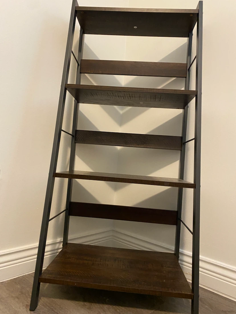 Computer/ Writing Desk and Ladder Bookshelf Set