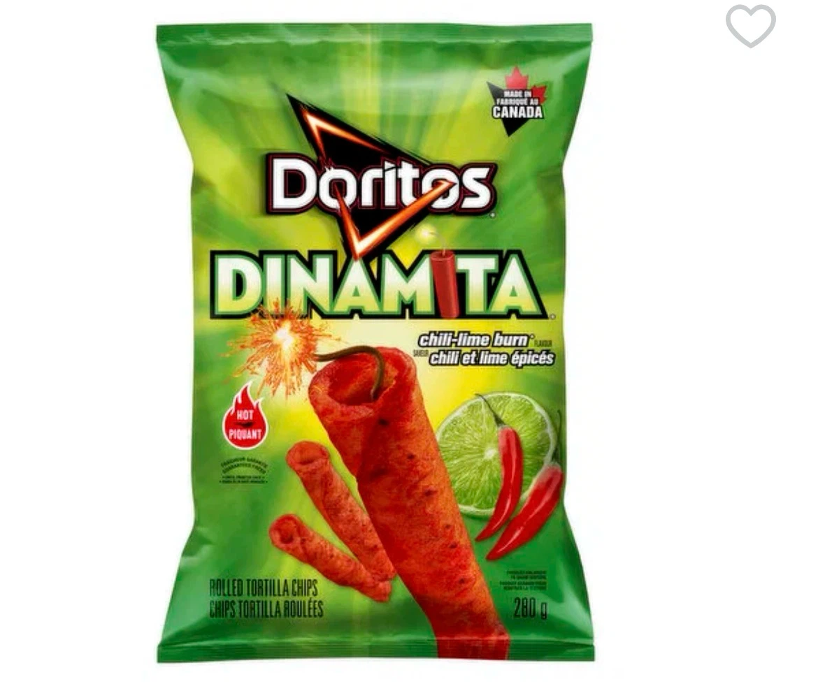 Doritos Dinamita Chili-Lime Burn Rolled Tortilla Chips 280g