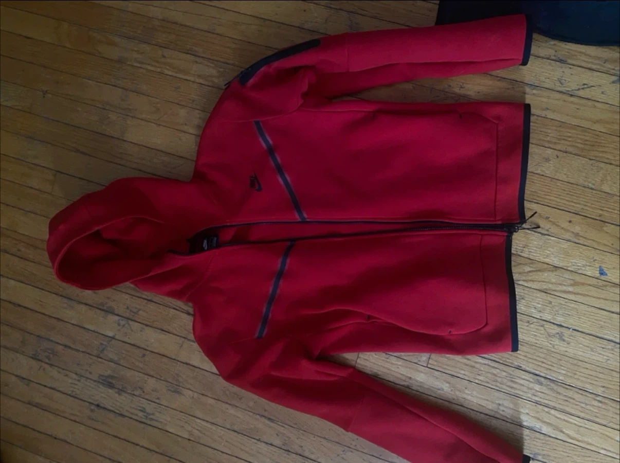 Nike Tech Fleece Full Zip Hoodie Red