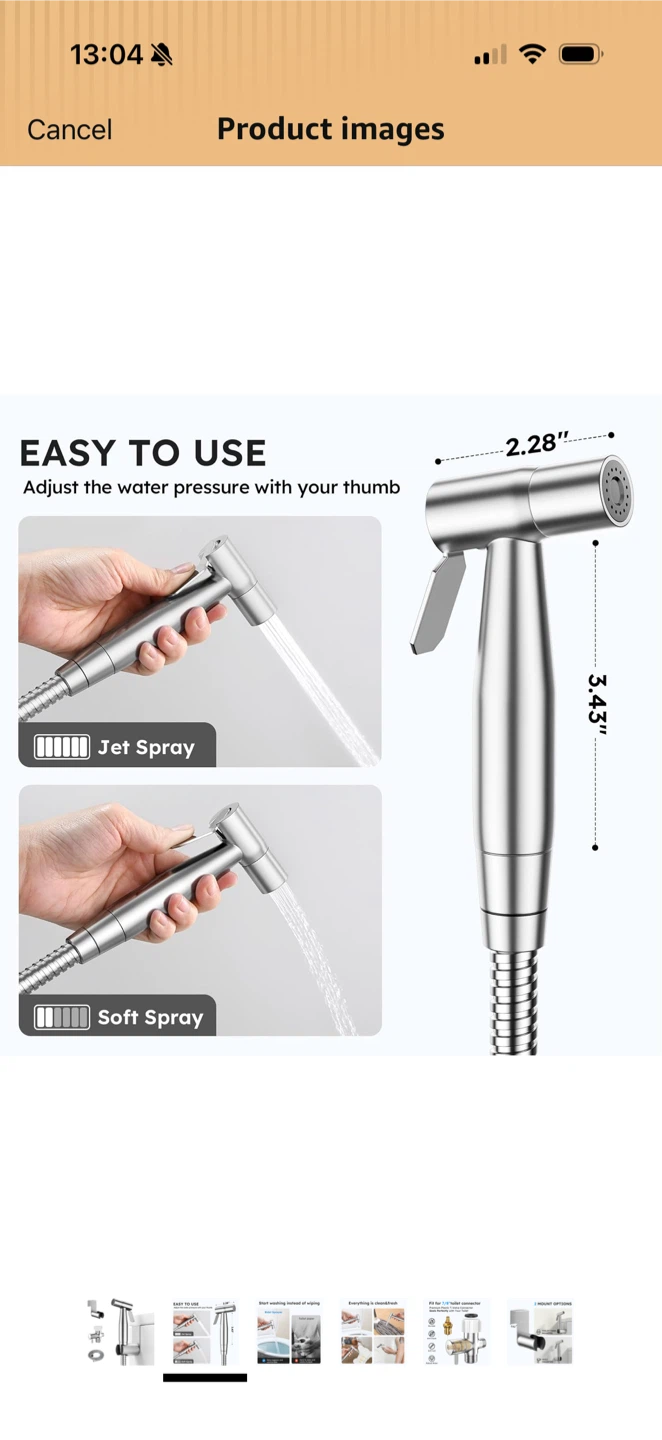 Handheld Bidet Sprayer – Brand New, Sealed - photo 4