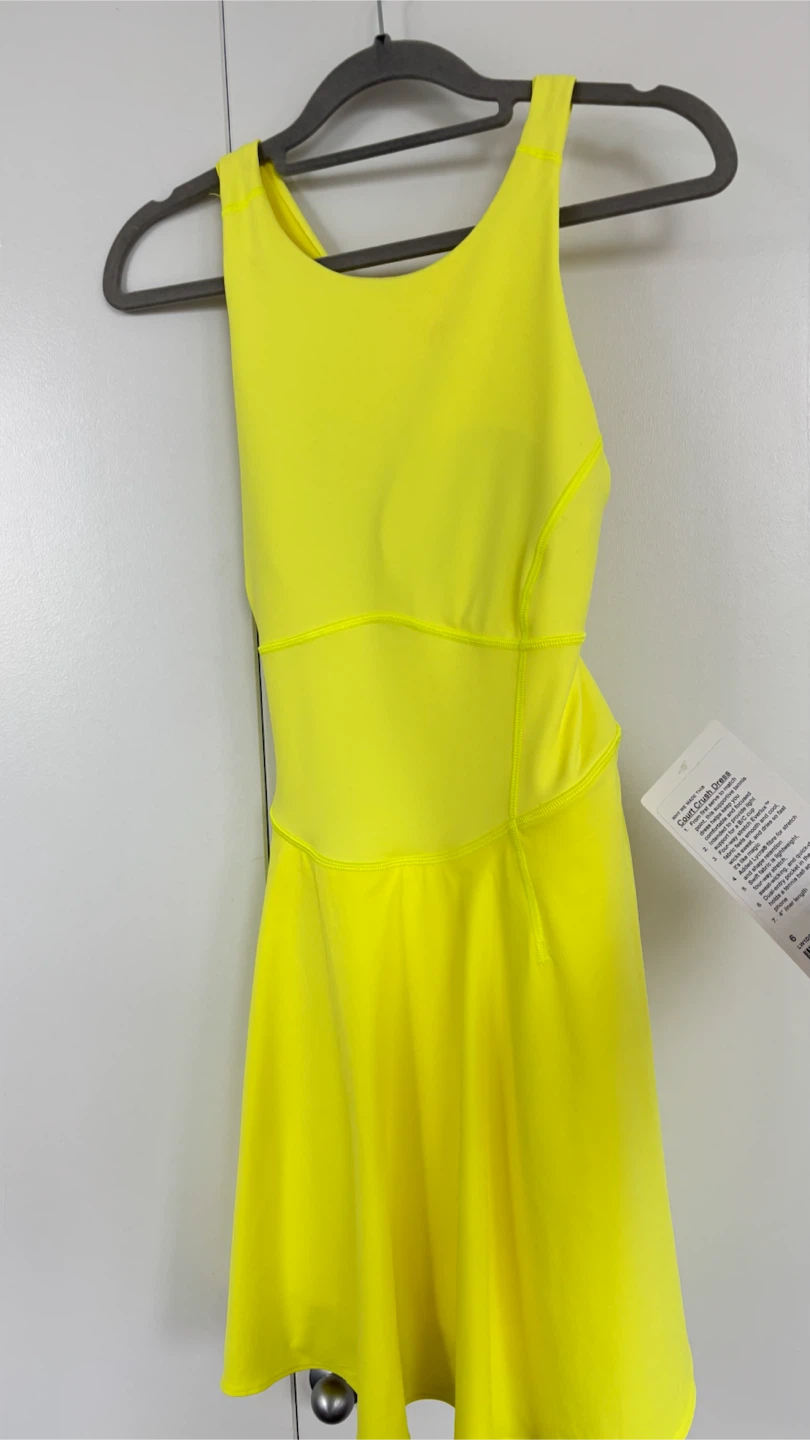 Lululemon Court Dress Bright Yellow Size 6