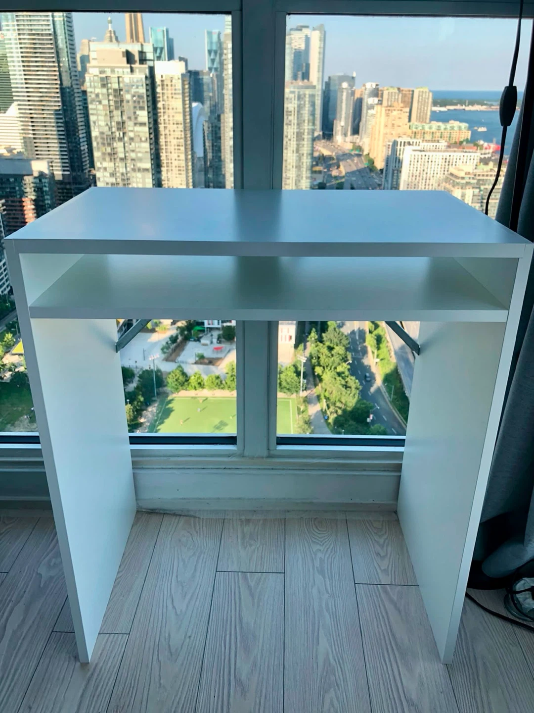 White Desk with Shelf