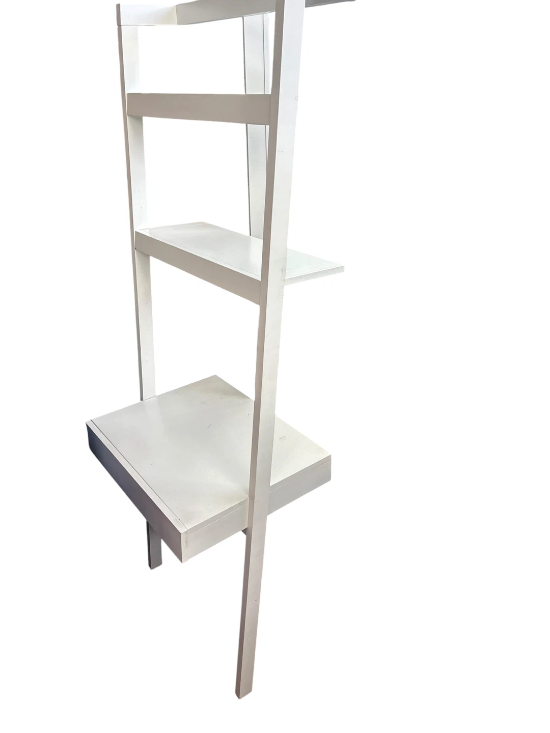 White Leaning Ladder Shelf desk