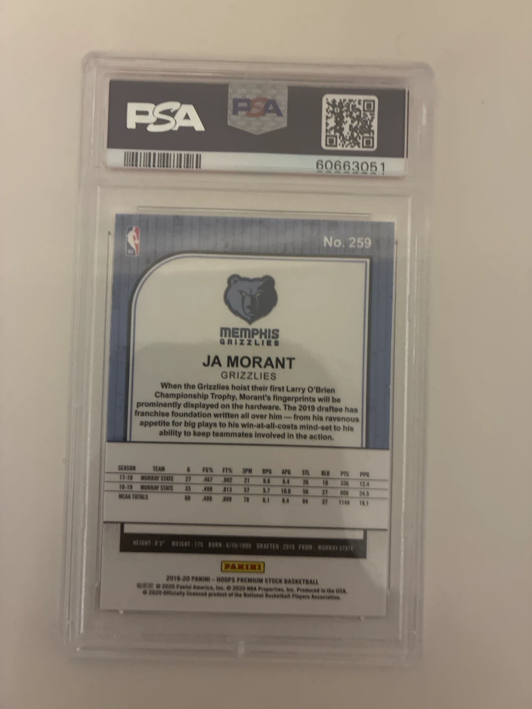 PSA 10 Ja Morant rookie card - photo 2