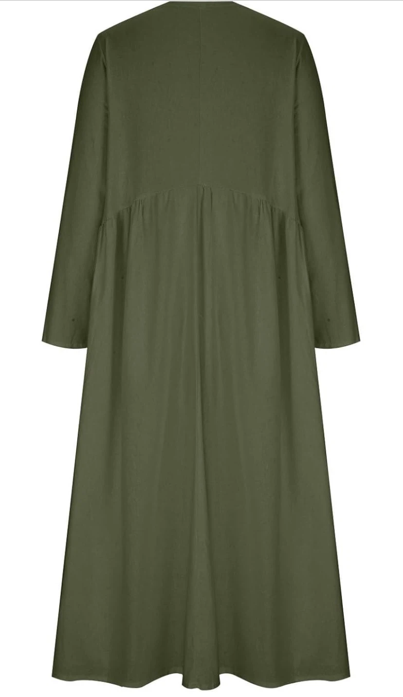 Brand New Olive Green Long Sleeve Maxi Dress – Size XL - photo 2