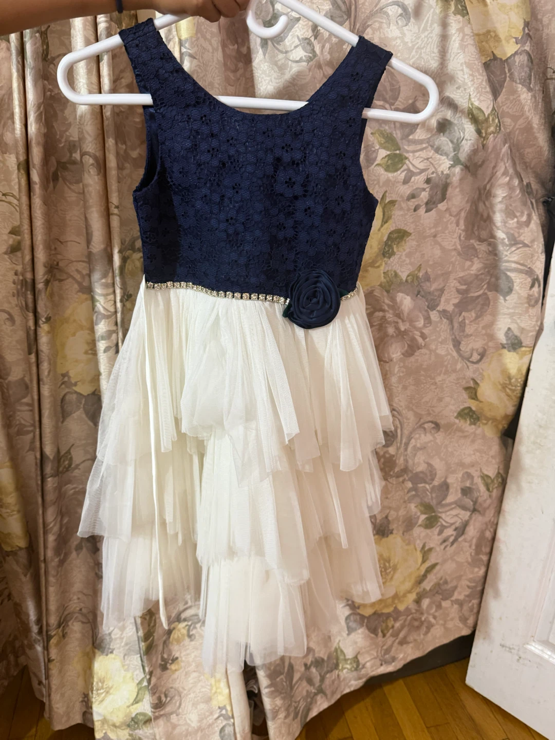 Girls Navy Lace & White Tulle Dress(American Princess) - photo 2