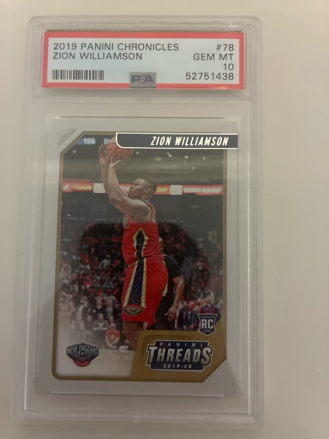 PSA 10 Zion Williamson rookie card