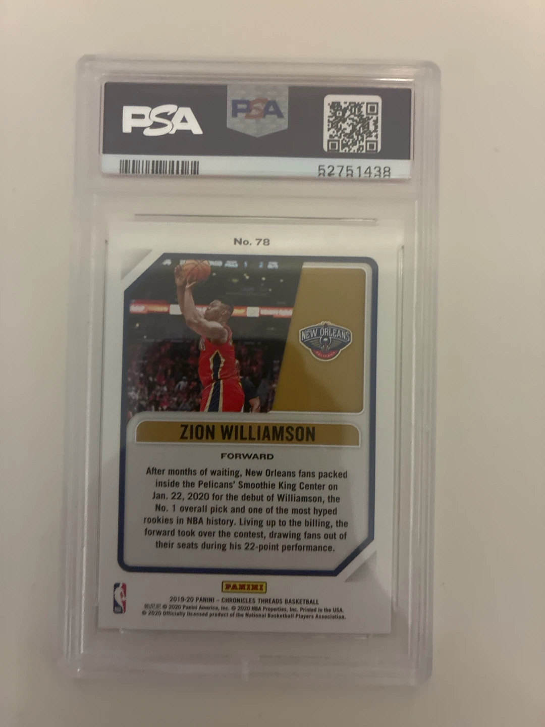 PSA 10 Zion Williamson rookie card - photo 2