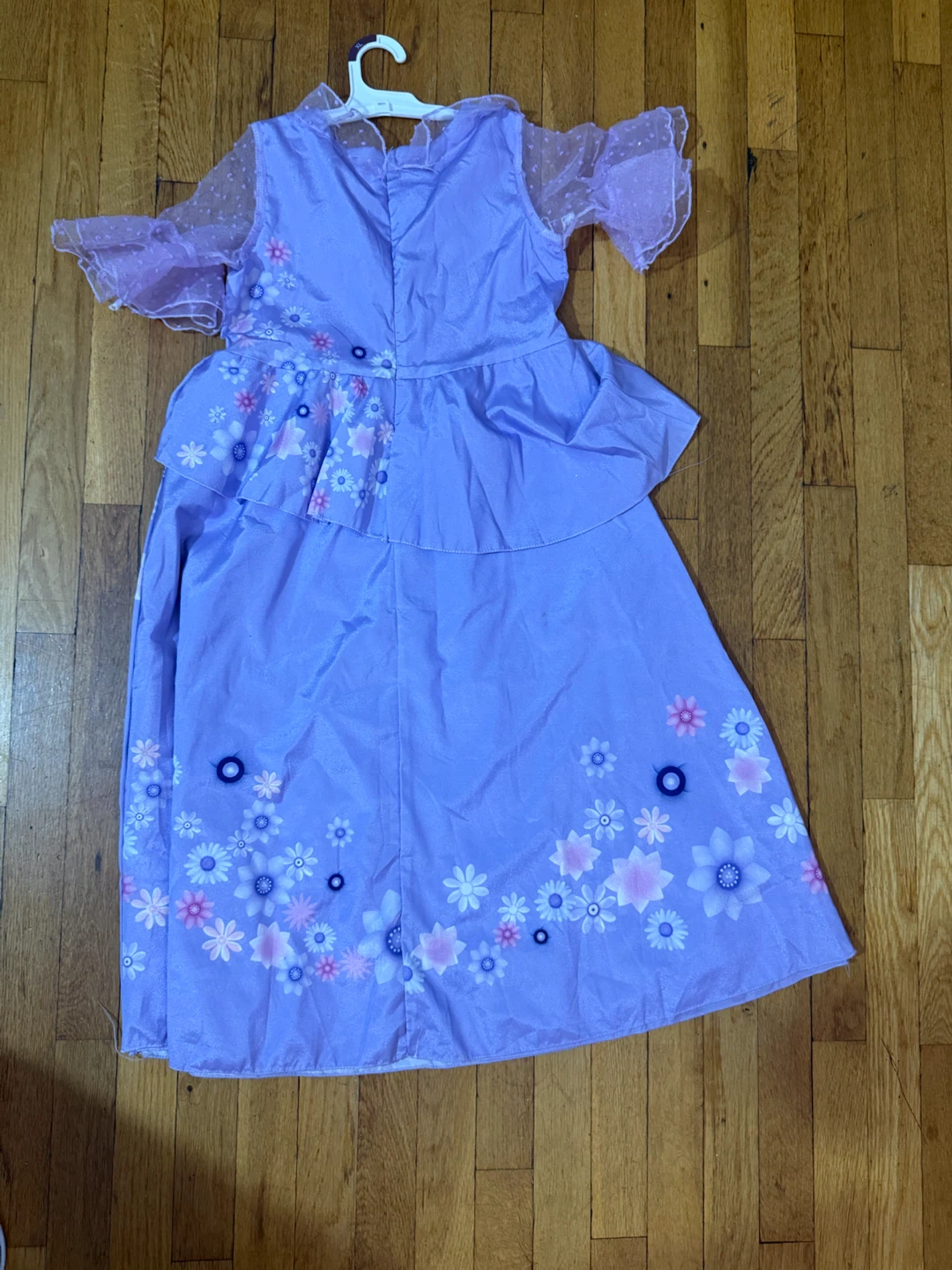 Girls Purple Floral Dress with Sheer Sleeves(Isabela dresses) - photo 5